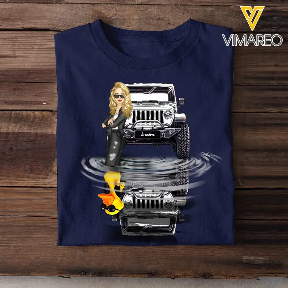 Personalized Jeep Girl Duck Jeep Reflection T-shirt Printed 23JUN-DT22