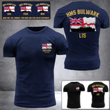Personalized Royal Navy Ships Art With Name And Served Time T-Shirt Printed QTDT2406