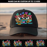 Personalized Aunt Sunflower Like A Mom Only Cooler Hearts with Kid Name Cap Printed 23JUN-KVH23