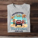 Personalized Husband & Wife Travel Partners For Life Jeep & Couple T-shirt Printed PNPN2406