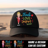 Personalized Teach Love Inspire Gift for Teachers Cap Printed 23JUN-KVH26