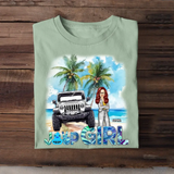 Personalized Jeep Girl On The Beach T-shirt Printed MTHN2606