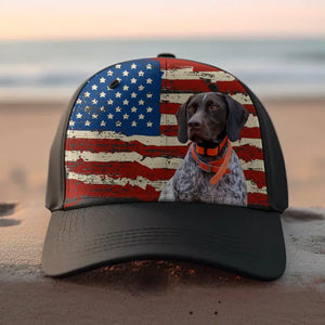 Personalized Upload Your Dog Photo Flag Dog Lovers Gift  Cap Printed MTHDT2806