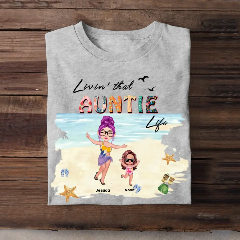 Personalized Livin That Mom Aunt Grandma Life Tshirt Printed QTKH2806