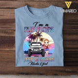 Personalized I'm A Flip Flops Jeep & Ocean Kinda Girl T-shirt Printed QTPN2806