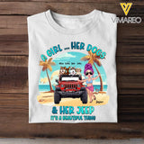 Personalized A Girl Her Dogs & Her Jeep It's A Beautiful Thing T-shirt Printed MTTB2806