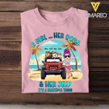 Personalized A Girl Her Dogs & Her Jeep It's A Beautiful Thing T-shirt Printed MTTB2806