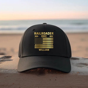 Personalized US Railroader Cap Printed QTPN3006