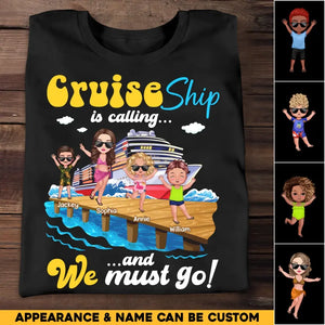 Personalized Cruise Ship Is Calling And We Must Go Kid & Mom T-shirt Printed MTHQ2906