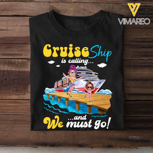 Personalized Cruise Ship Is Calling And We Must Go Kid & Mom T-shirt Printed MTHQ2906