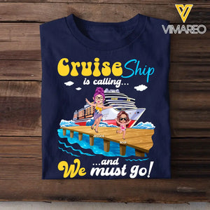 Personalized Cruise Ship Is Calling And We Must Go Kid & Mom T-shirt Printed MTHQ2906