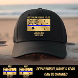 Personalized Australian Flag Police Department Cap Printed 23JUN-HQ30
