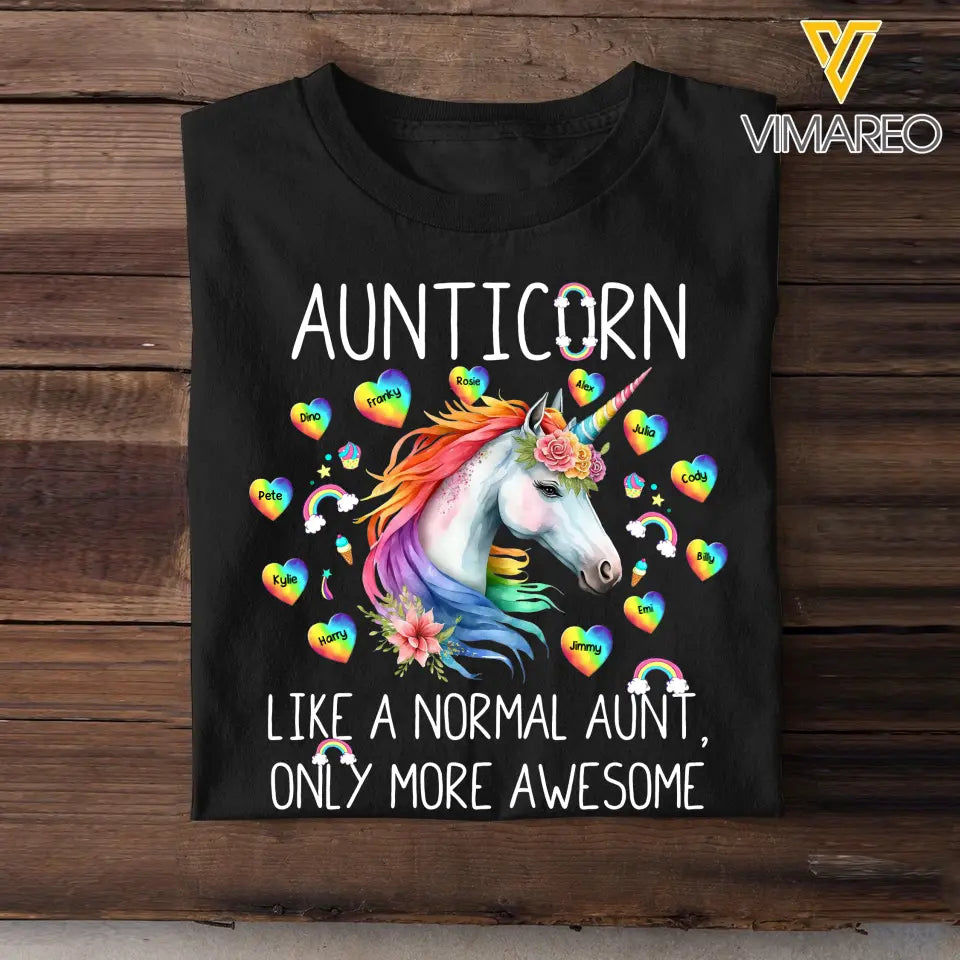 Personalized Aunticorn Like A Normal Aunt Only More Awesome T-shirt Printed 23JUL-KVH03
