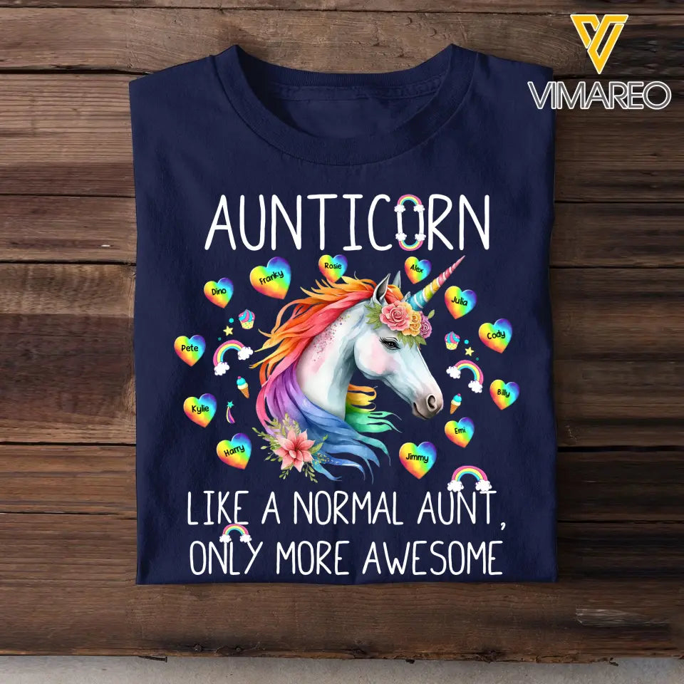 Personalized Aunticorn Like A Normal Aunt Only More Awesome T-shirt Printed 23JUL-KVH03