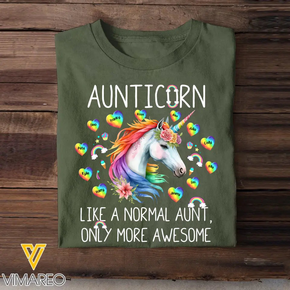 Personalized Aunticorn Like A Normal Aunt Only More Awesome T-shirt Printed 23JUL-KVH03