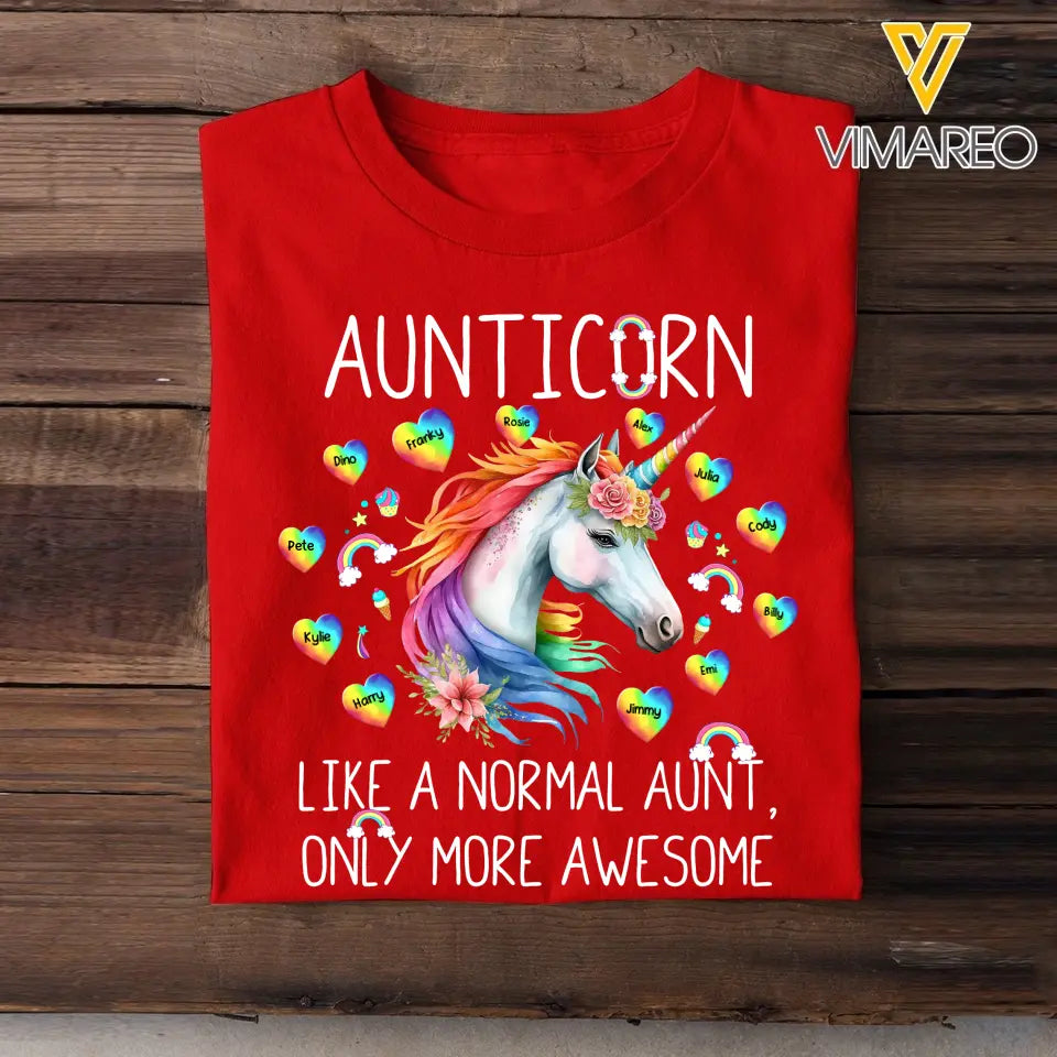 Personalized Aunticorn Like A Normal Aunt Only More Awesome T-shirt Printed 23JUL-KVH03