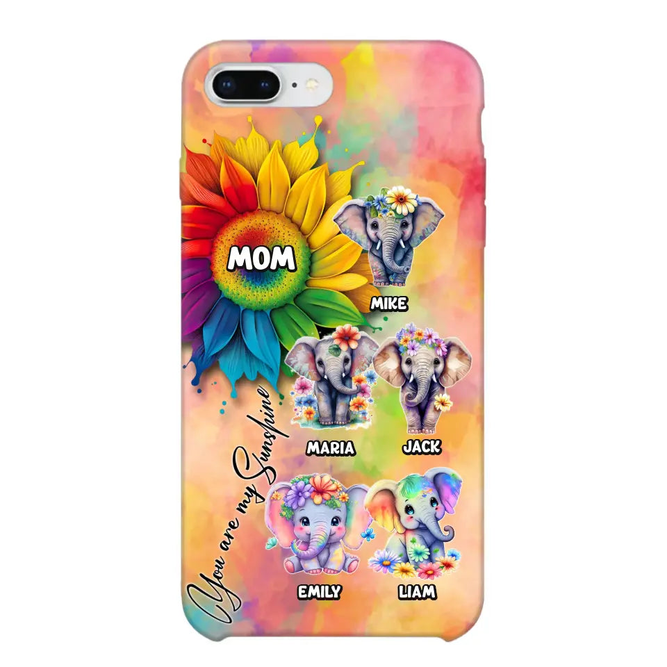 Personalized Elephant Mom Gift For Mom Phone Case QTDT0507
