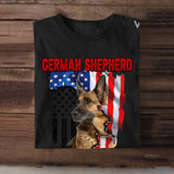Personalized Upload Your German Shepherd Photo Dog Lovers Gift T-Shirt Printed QTDT0607