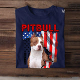 Personalized Upload Your Pitbull Photo Dog Lovers Gift T-Shirt Printed QTDT0607