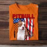 Personalized Upload Your Pitbull Photo Dog Lovers Gift T-Shirt Printed QTDT0607
