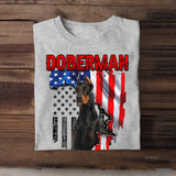 Personalized Upload Your Doberman Photo Dog Lovers Gift T-Shirt Printed QTDT0607