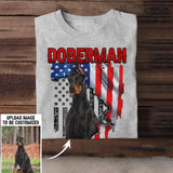 Personalized Upload Your Doberman Photo Dog Lovers Gift T-Shirt Printed QTDT0607