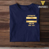 Personalized German Soldier/Veteran Name & Flag T-shirt Printed 23JUL-HQ03