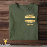 Personalized German Soldier/Veteran Name & Flag T-shirt Printed 23JUL-HQ03