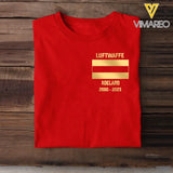 Personalized German Soldier/Veteran Name & Flag T-shirt Printed 23JUL-HQ03