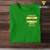 Personalized German Soldier/Veteran Name & Flag T-shirt Printed 23JUL-HQ03