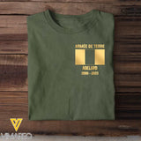 Personalized French Soldier/Veteran Name & Flag T-shirt Printed 23JUL-HQ03
