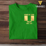 Personalized French Soldier/Veteran Name & Flag T-shirt Printed 23JUL-HQ03