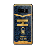 Personalized Royal Golden German Veteran Phonecase Printed