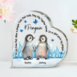 Personalized Penguin Couple Did You Know That When A Penguin Finds Their Mate, They Stay Together Forever Acrylic Plaque Printed HTHHQ0507