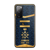 Personalized Royal Golden Spanish Veteran Phonecase Printed 67