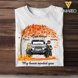 Personalized Fall Season Jeep Couple God Knew My Heart Needed You T-Shirt Printed QTKH1007