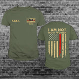Personalized US Firefighters I Am Not Most Women Red Line Flag T-Shirt Printed QTKH1307