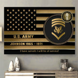 Personalized US Veteran Canvas Printed QTPN187