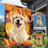 Personalized Upload Photo Dog Fall Season Garden Flag Printed QTNL1807