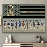 Personalized History Of The American Soldier US Veteran Canvas Printed QTPVD197