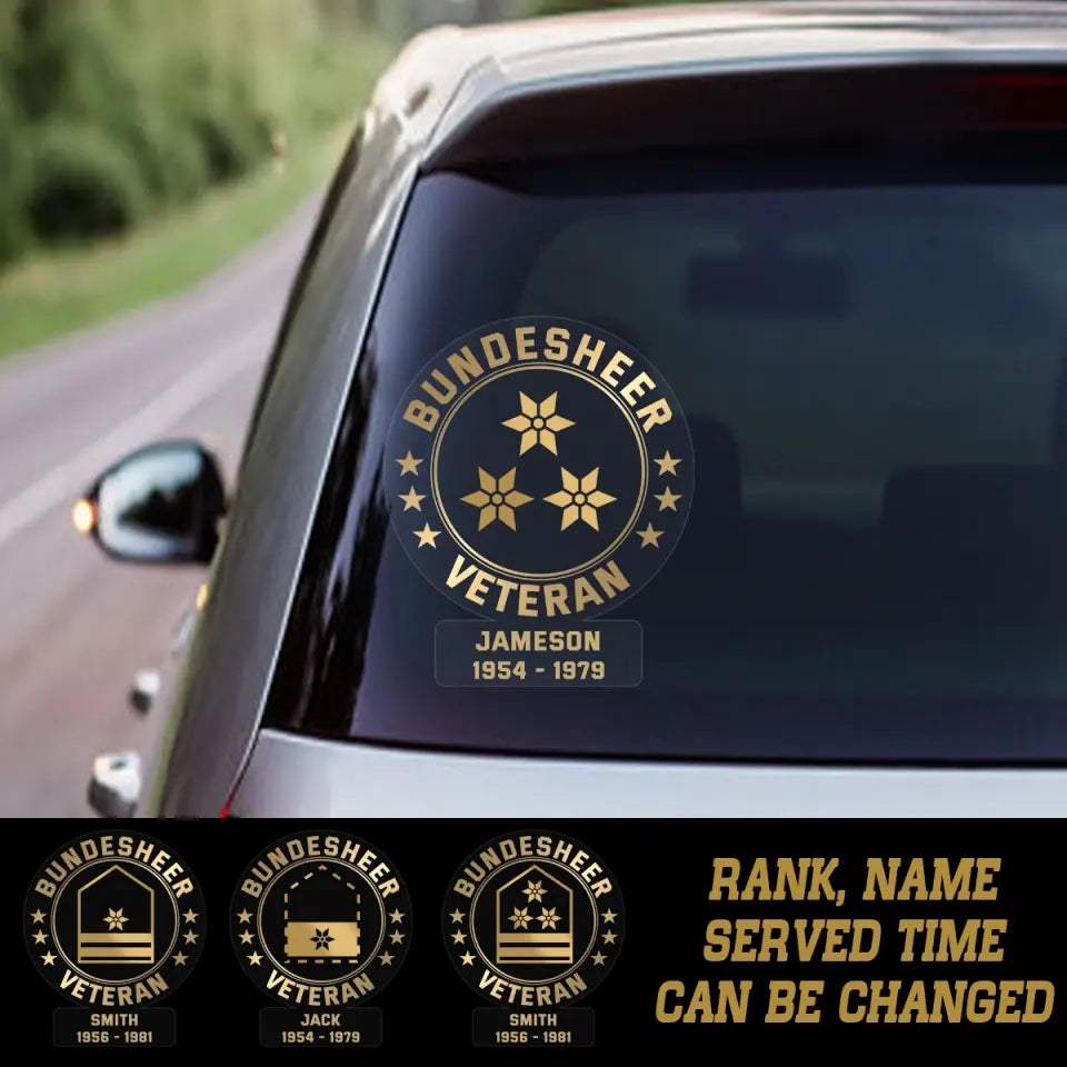 Personalized Austrian Veterans Soldier Car Decal Printed QTPN1907