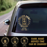 Personalized Italian Veterans Soldier Car Decal Printed QTPN1907