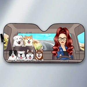 Personalized Dog Mom Dog Lovers Gift Carshade Printed 23JUL-KVH18