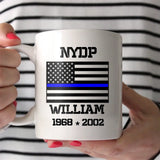 Personalized US Flag Veteran/Soldier Name White Mug Printed 23JUL-DNL18