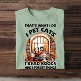 Personalized Fall Season Cat Mom That's What I Do I Pet Cats I Read Books And I Forget Things T-shirt Printed MTHN1807