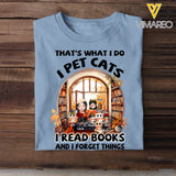 Personalized Fall Season Cat Mom That's What I Do I Pet Cats I Read Books And I Forget Things T-shirt Printed MTHN1807