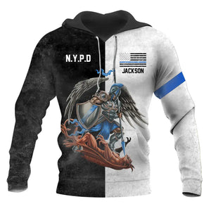 Personalized US Thin Blue Line Blessed Are The Peacemaker Hoodie Tshirt 3D Printed QTPVD217