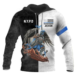 Personalized US Thin Blue Line Blessed Are The Peacemaker Hoodie Tshirt 3D Printed QTPVD217