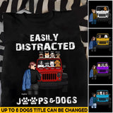 Personalized Jeep Girl Easily Distracted Jeep Dogs T-shirt Printed MTHN2007
