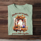 Personalized Mother And Daughters Forever Linked Together T-shirt Printed HTHHN2107